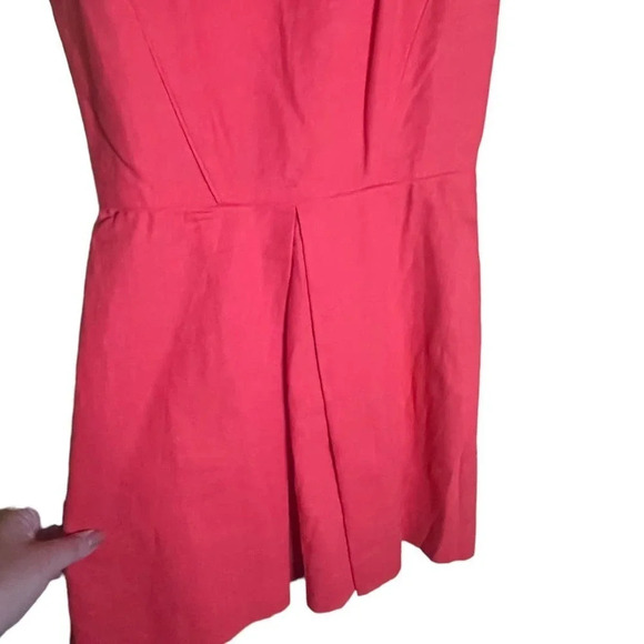 GAP Women's Coral Linen Dress with Pockets Size 0 Summer Vacation Tropical Cute - Picture 6 of 10